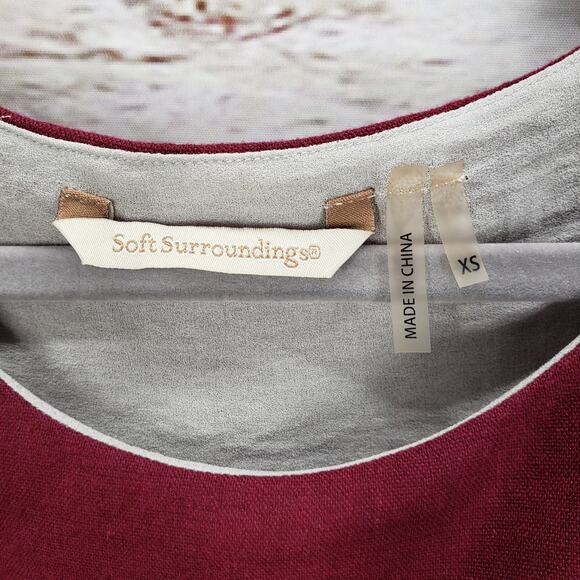 Soft Surroundings Women's Linen Blend Asymmetrical Tunic Top Size XS - Picture 6 of 12